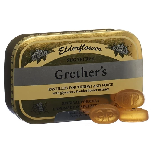 GRETHERS Elderflower Past ohne Zucker Dose 110 g